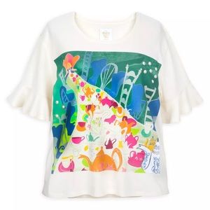 Disney Her Universe 70th Alice in Wonderland Mad Tea Party Shirt Mary Blair